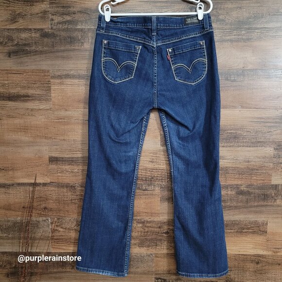 Levi's Jeans 16 Bootcut Curvy 529 Mid Rise Medium Dark Wash Western - Picture 2 of 12